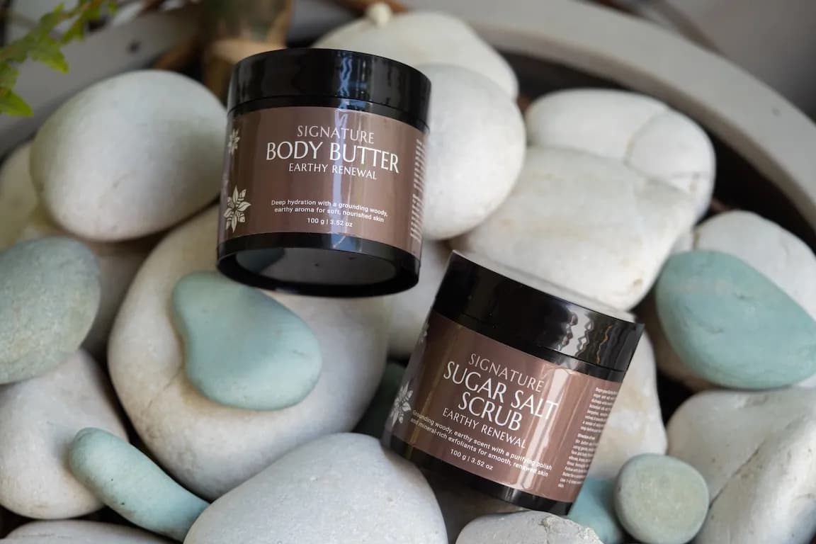 Body butter and body scrub